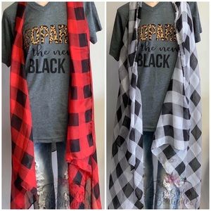 NWT Lightweight Boutique Plaid Vest